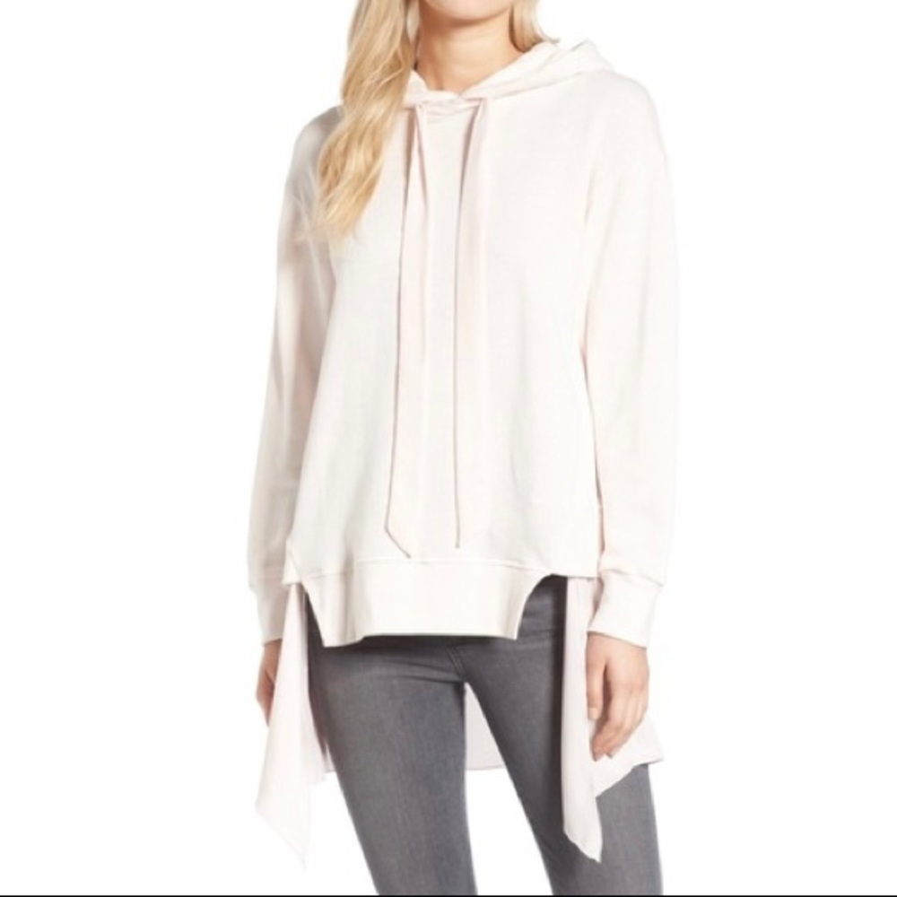 Chelsea28 pink Satin trim hoodie